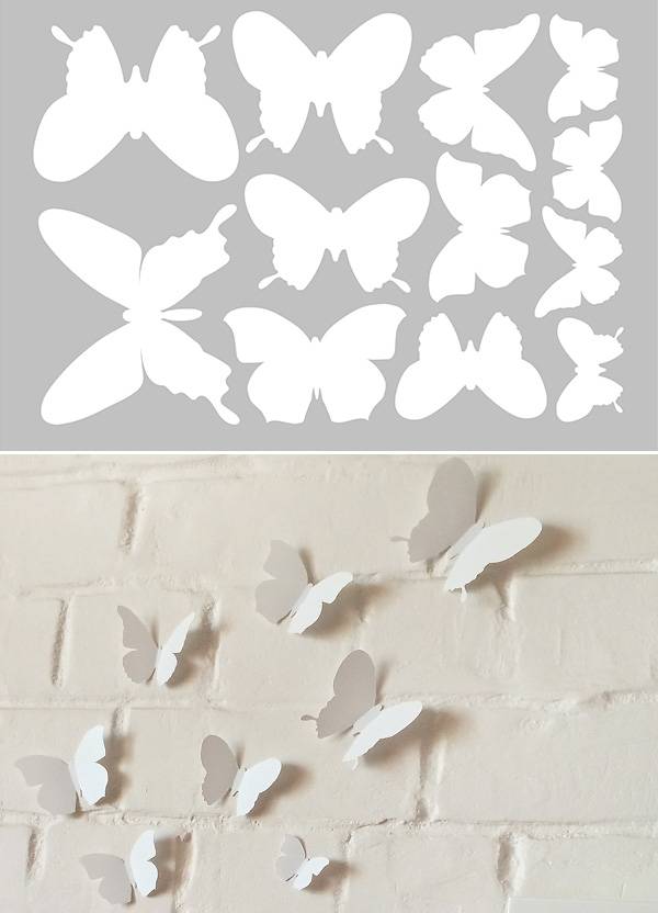 Трафареты бабочек для стен своими руками