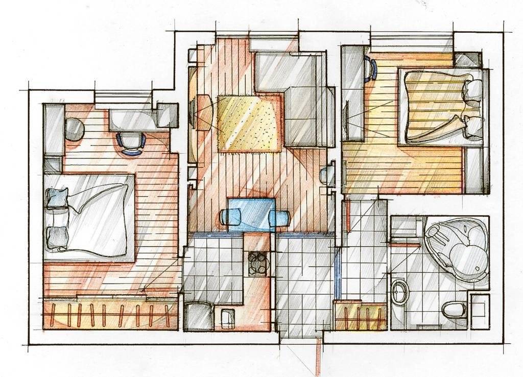 Планировка комнаты рисунок