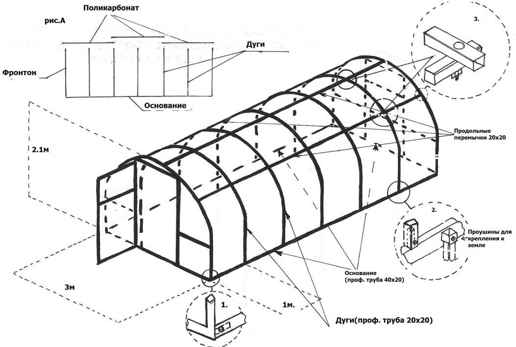 Схема парника своими руками