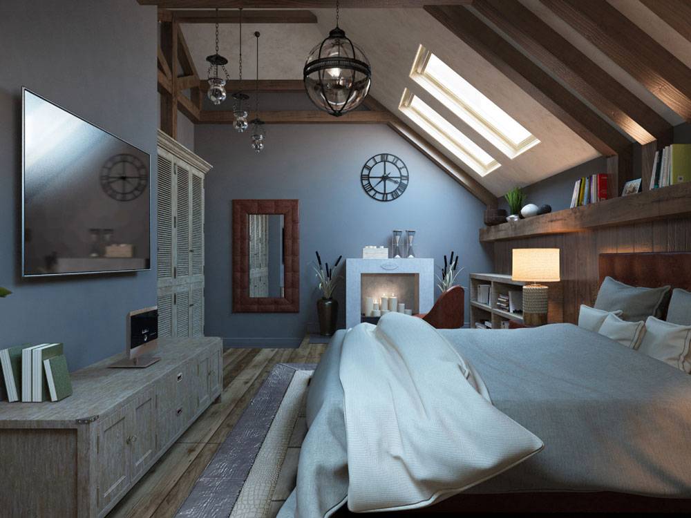Дизайн современной спальни на мансарде: 35 фото примеров - «интерьер спальни» » «дизайна интерьера»