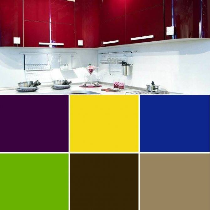 Сочетание цветов в интерьере кухни: правила, фото примеры, советы дизайнеров по подбору