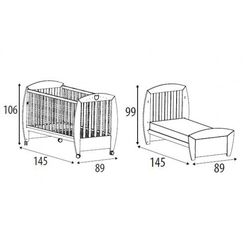 Детская кровать, размеры, обзор различных моделей с указанием габаритов