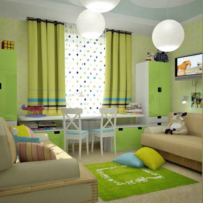 Детская комната для разнополых детей — 90 фото идей зонирования и применения современных сочетаний для двух детей