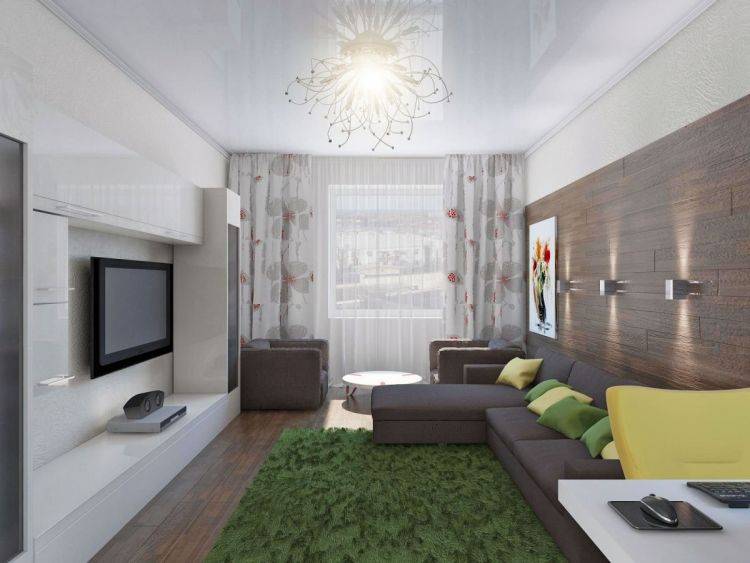 Дизайн зала площадью 18 кв. м в квартире (68 фото): интерьер комнаты, дизайн гостиной прямоугольной формы размером 18 метров