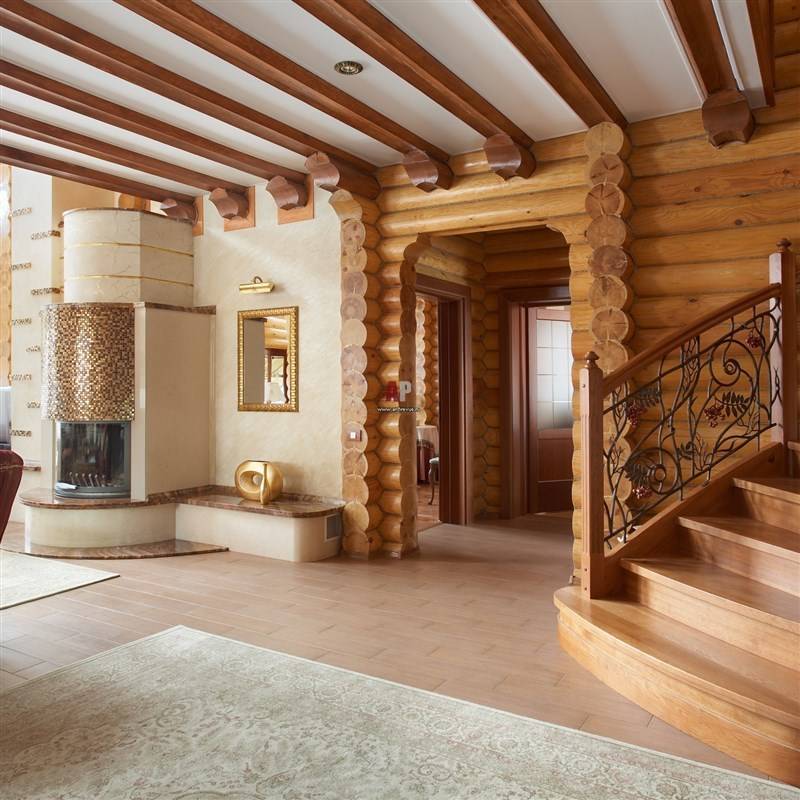 Красивые интерьеры деревянных домов: фото комнат и стили оформления