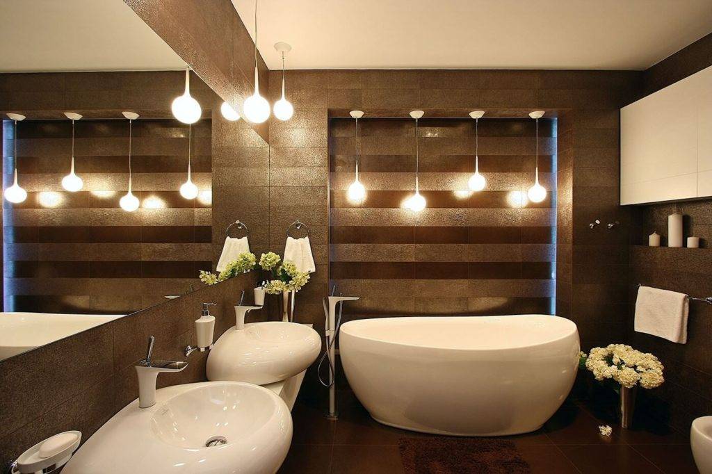 Освещение в ванной: правильная организация подсветки в ванной (140 фото примеров)