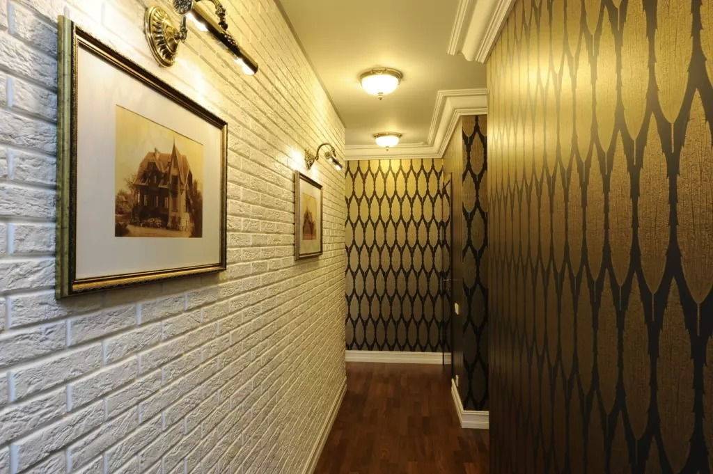 Чем отделать стены в коридоре кроме обоев  25 фото с примерами и этапами работ - все про гипсокартон