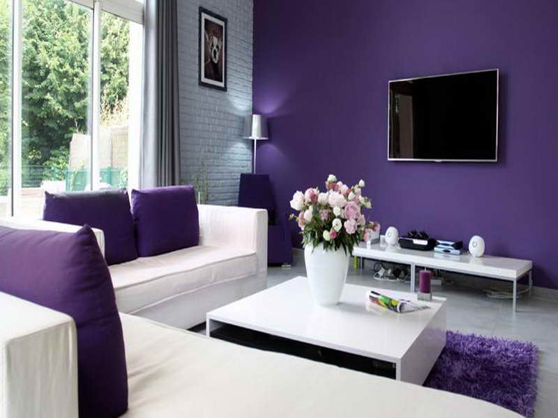 Фиолетовые, лиловые, сиреневые шторы в интерьере гостиной, спальни
 - 40 фото
