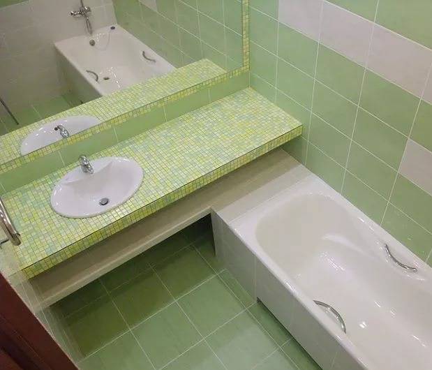 Столешница для ванной комнаты под раковину с фото