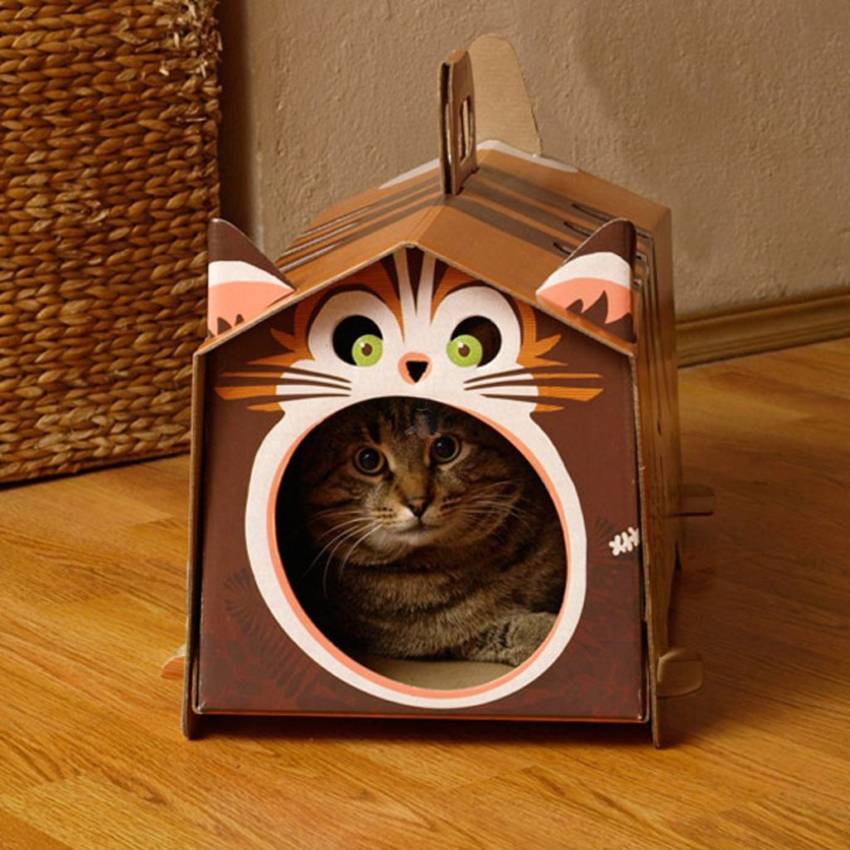 Домик для кошки своими руками из картонной коробки — идеи и инструкции с фото
домик для кошки своими руками из картонной коробки — идеи и инструкции с фото