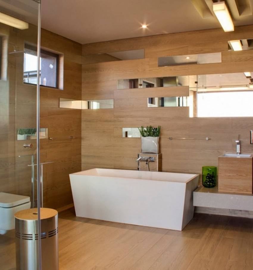 Ламинат для ванной комнаты - особенности и инструкция по монтажу, влагостойкий, на пол, на стену.