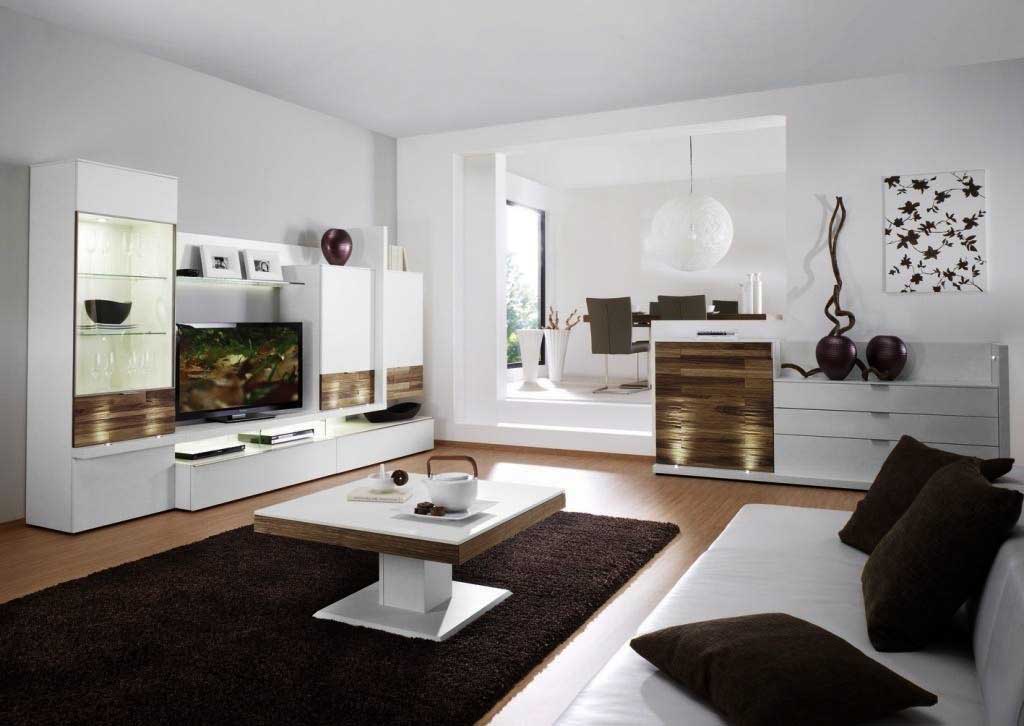 Особенности дизайна современной гостиной с глянцевой мебелью