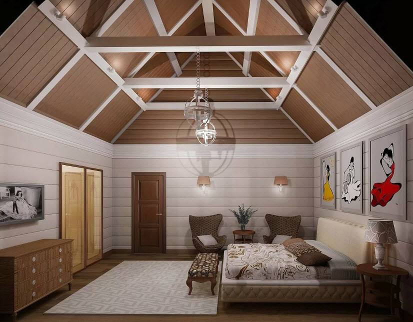 Потолок в деревянном доме (64 фото): варианты отделки, чем отделать и обшить своими руками