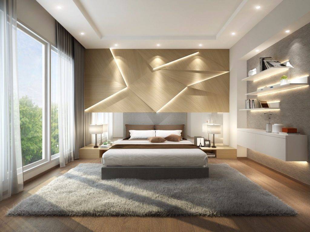 Новинки дизайна спальни — фото идеи отделки стен, потолка и пола. примеры оформления интерьера в современном стиле