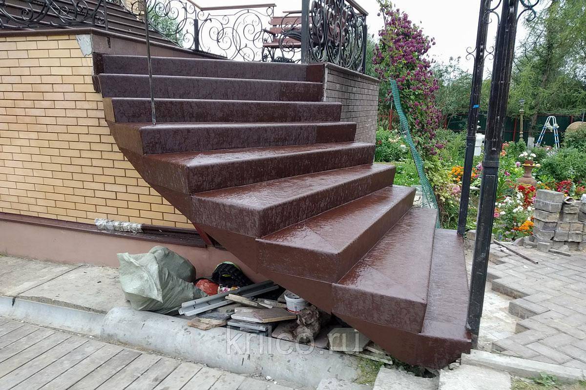 Уличные бетонные лестницы: входная в дом, чем отделать ступени, обустройство, снип и проектирование