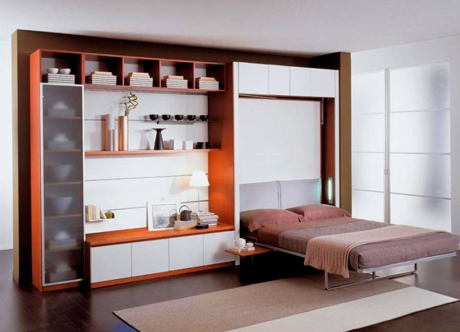 Встроенная в шкаф кровать — современный элемент интерьера