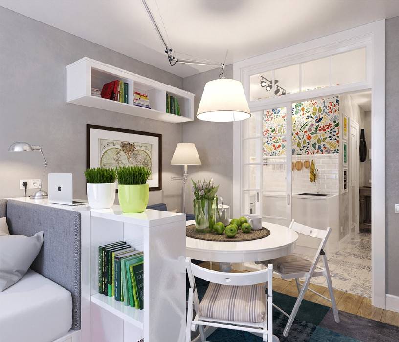 Дизайн квартиры-студии 30 квадратных метров (89 фото): планировка интерьера кухни с гостиной