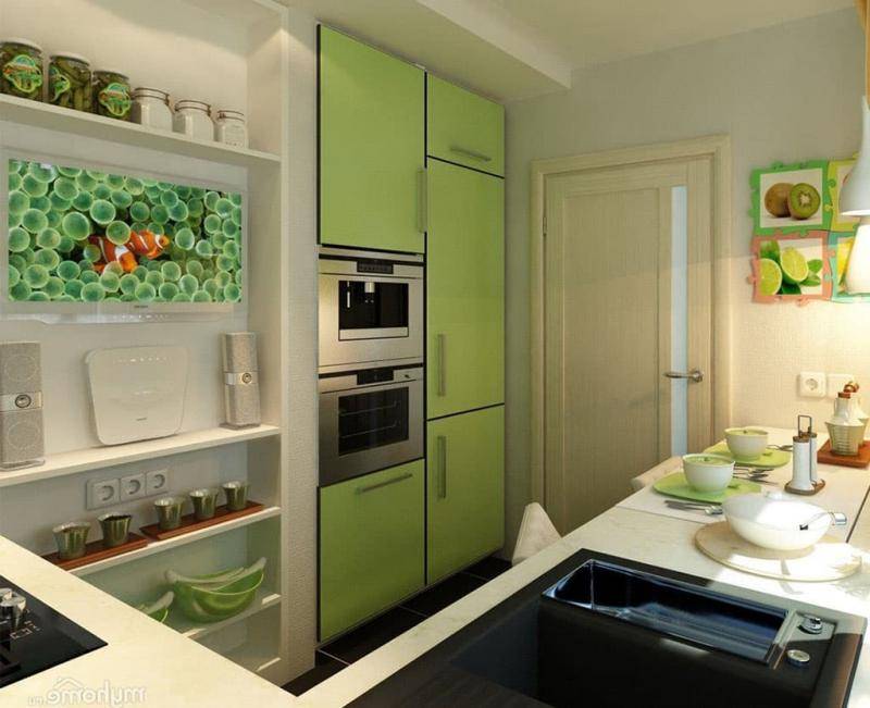 Как создать уютный дизайн на маленькой кухне площадью 7 кв. м — фото с примерами