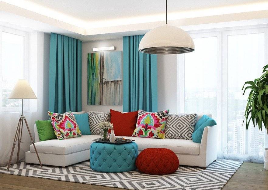 Бирюзовая гостиная — 130 модных идей в сочетании цвета и стиля + фото лучших вариантов дизайна