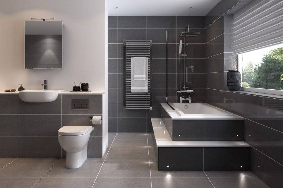 Серая ванная — красивые сочетания стиля, дизайна интерьера и подбора аксессуаров (140 фото идей)