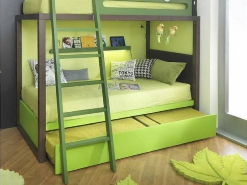 Как выбрать двухъярусную кровать с диваном для детской комнаты