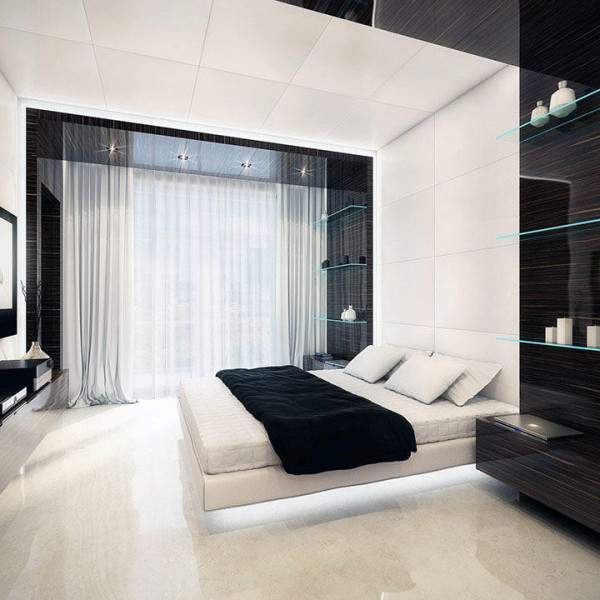 Спальня в стиле хай-тек: фото новинок с примерами лучшего дизайна, особенности интерьера, правила выбора мебели