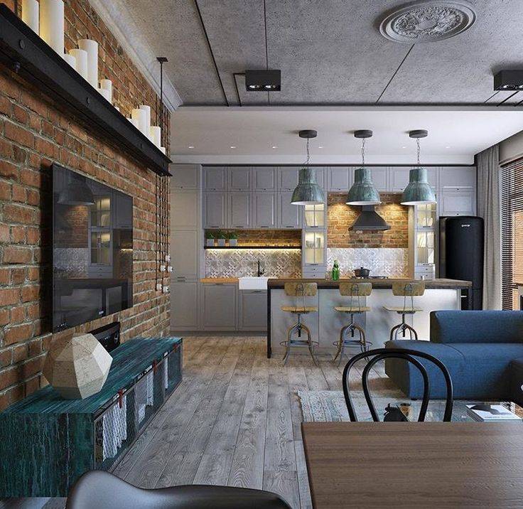 Гостиная в стиле лофт - 140 фото удивительных идей и решений | дизайн гостиной в стиле лофт