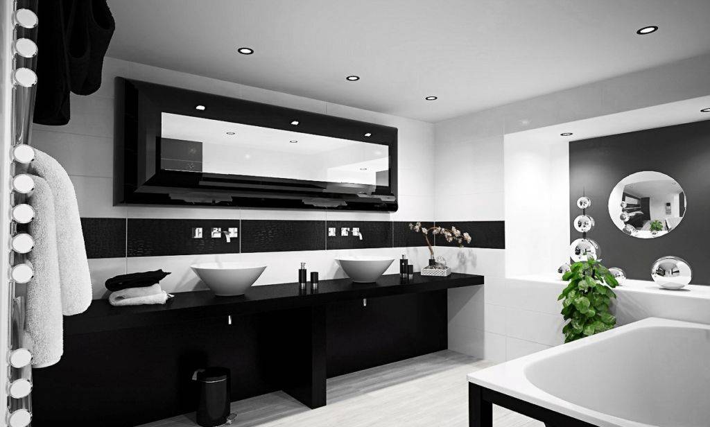 Черный дизайн ванной комнаты: 115 фото примеров использования черного цвета в ванной