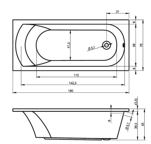 Размеры стальной ванной: основные критерии выбора стальных ванн