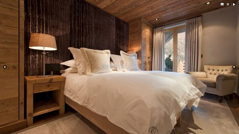 Спальня в стиле шале: уютно и просто