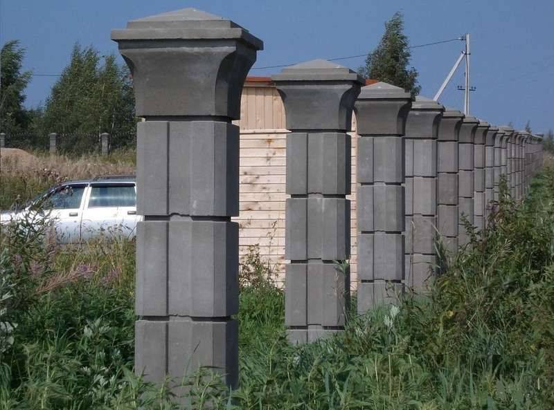 Выбор дизайна бетонных столбов для красивого забора