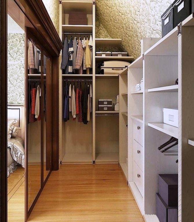 Гардеробные комнаты маленьких размеров – проектирование, варианты планировки, технические нюансы