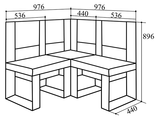 Сделать уголок своими руками. Кухонный уголок 7940 Monza габариты. Кухонный уголок Размеры. Каркас кухонного уголка. Ширина кухонного уголка.