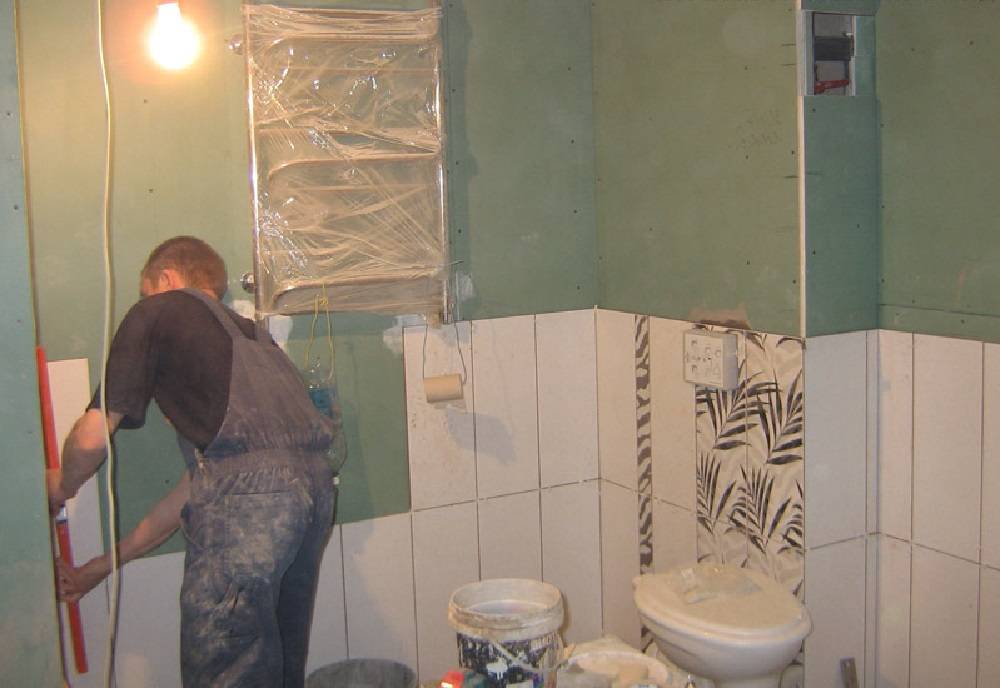 Все этапы ремонта ванной комнаты в доме