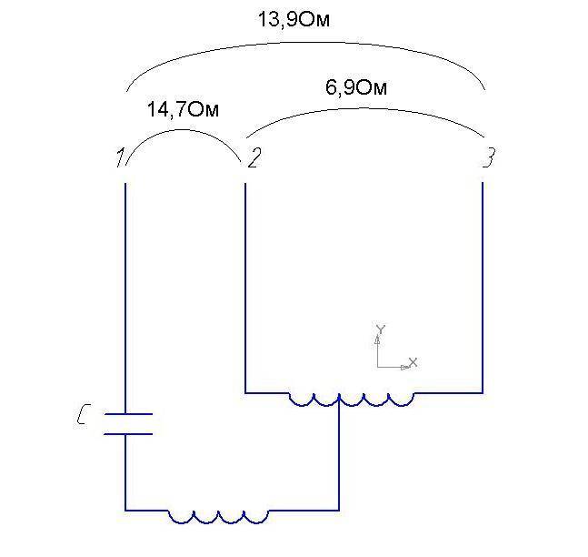 Схема пуска однофазного двигателя