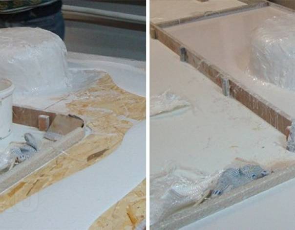 Столешница из искусственного камня своими руками: установка, ремонт :: syl.ru