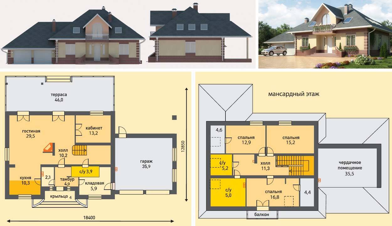 Дома с мансардой проекты фото планировка простые