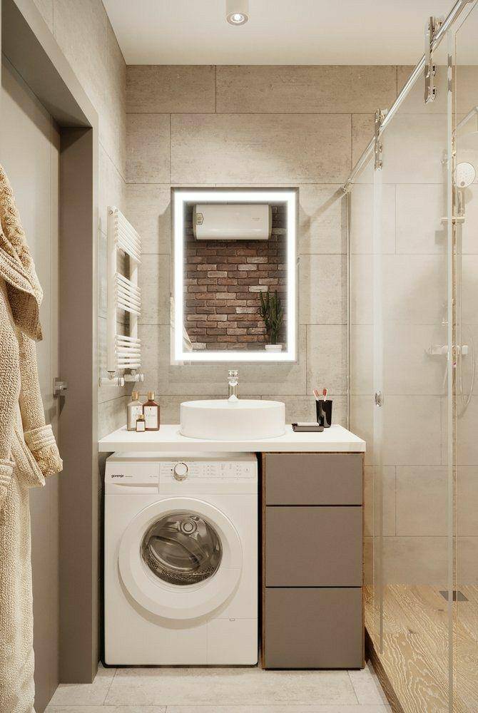 Дизайн совмещенного санузла площадью 4 кв. м со стиральной машиной (38 фото): совместный туалет размером 3 и 5 кв. м в «хрущевке»