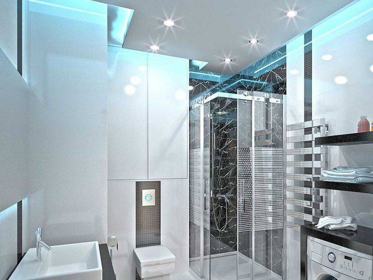 Ванная в стиле хай-тек (62 фото): дизайн маленькой комнаты в однокомнатной квартире, выбор мебели и сантехники