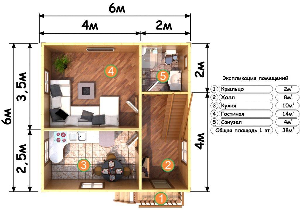 Дом 6 на 8 - варианты уютного и стильного дизайна. 100 фото проектов частных домов