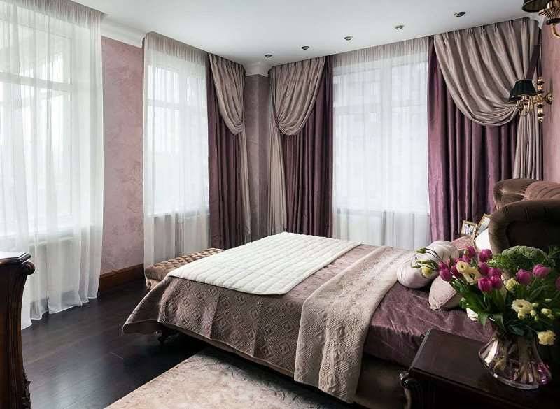 Портьеры в спальню: фото необычных вариантов дизайна и оформления, красивые новинки в классическом стиле