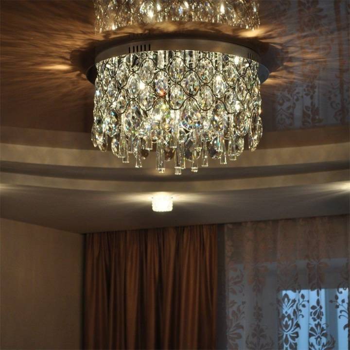 Точечные светильники для натяжных потолков (107 фото): светодиодные споты и варианты расположения лампочек, идеи для дизайна