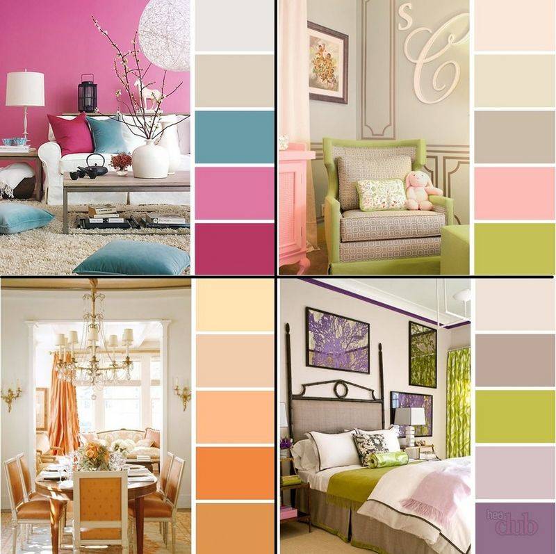 Сочетание цветов в интерьере гостиной фото, таблица сочетания цветов, гамма и акценты