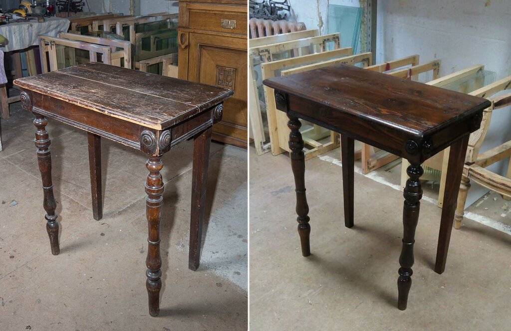 Как восстановить старый деревянный стол