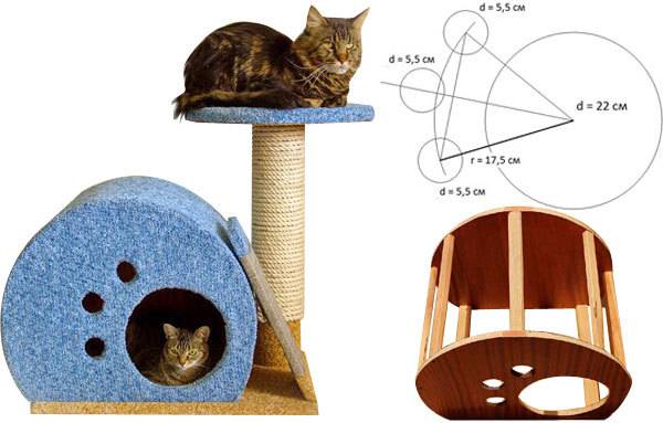 Домик для кошки или кота своими руками: 130 фото лучших идей + инструкция