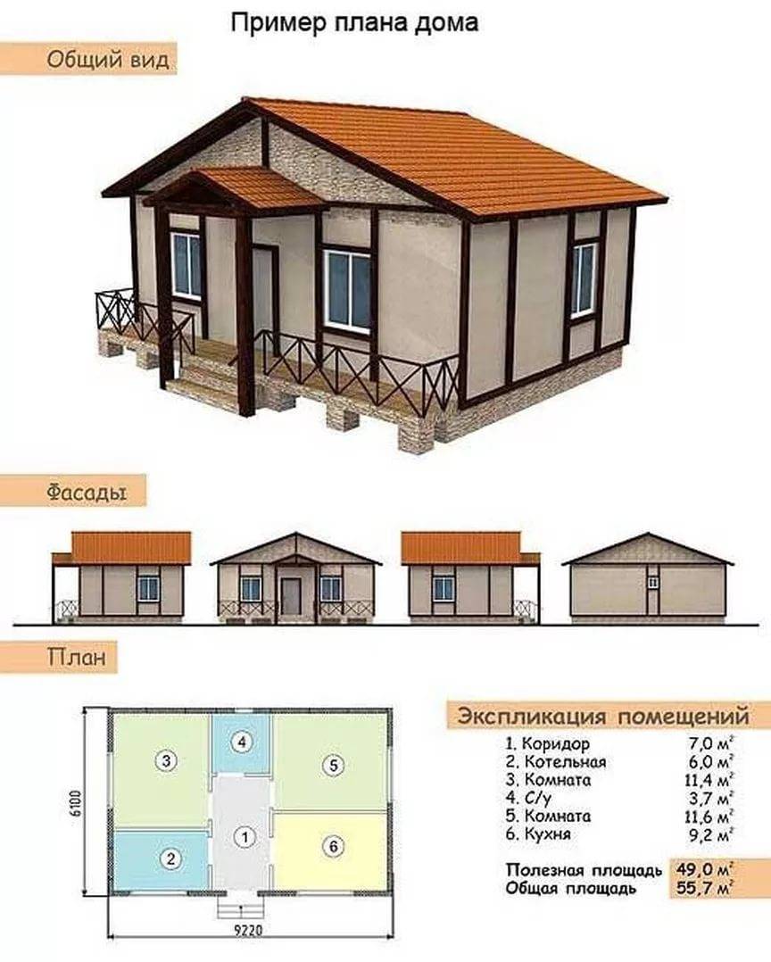 Проект дома 60 метров