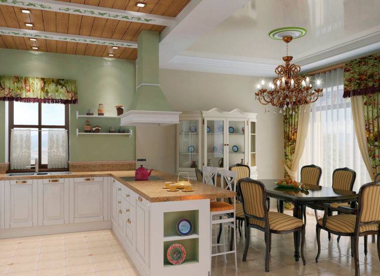 Дизайн кухни столовой гостиной в частном доме (56 фото): в современном интерьере