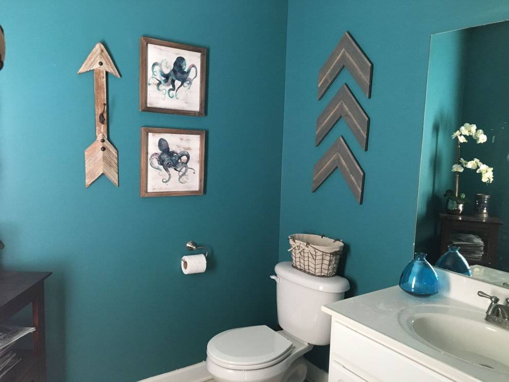 Крашеные стены в ванной – обновляем интерьер