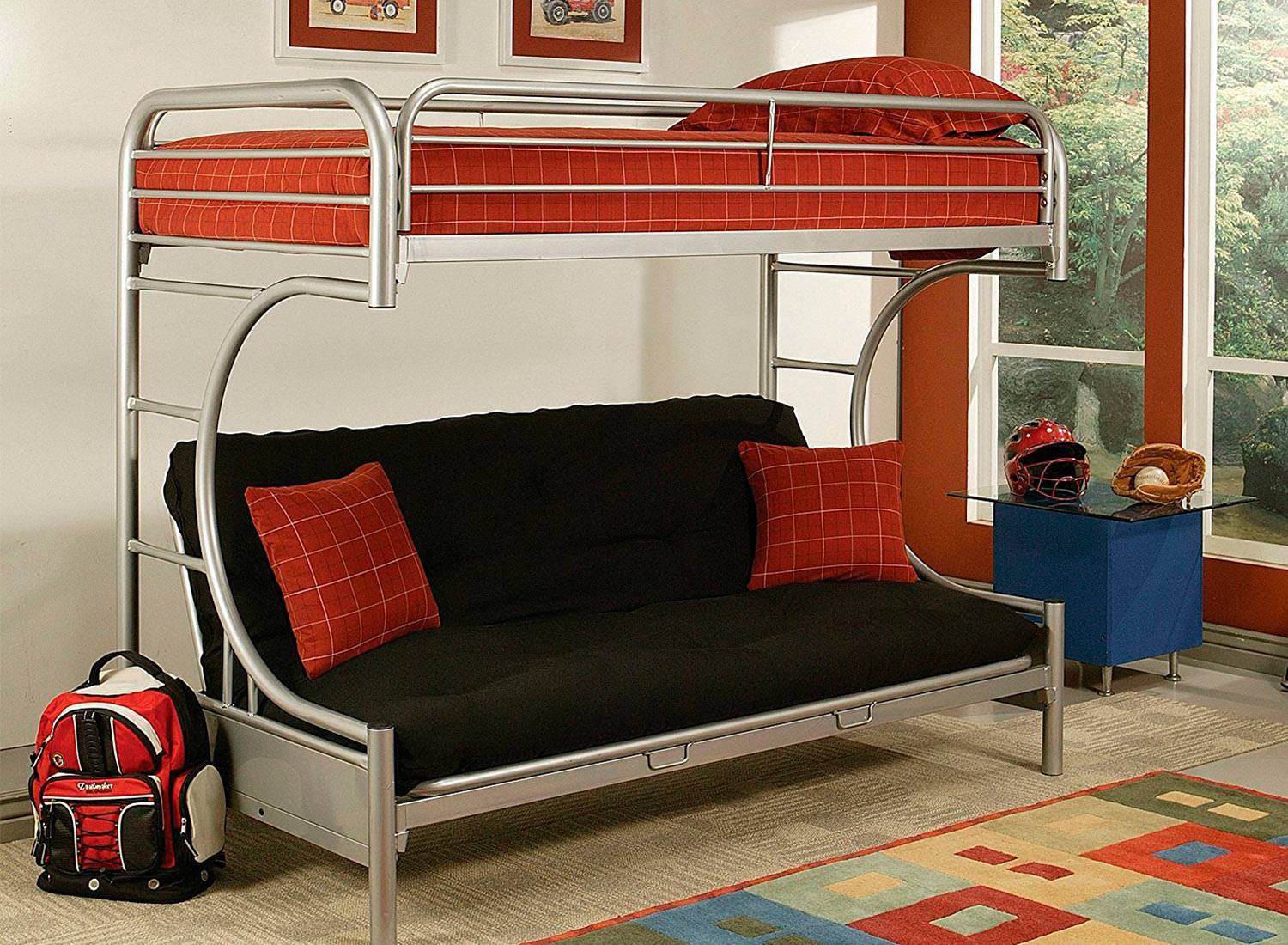 100 вариантов на фото: двухъярусная кровать с диваном
