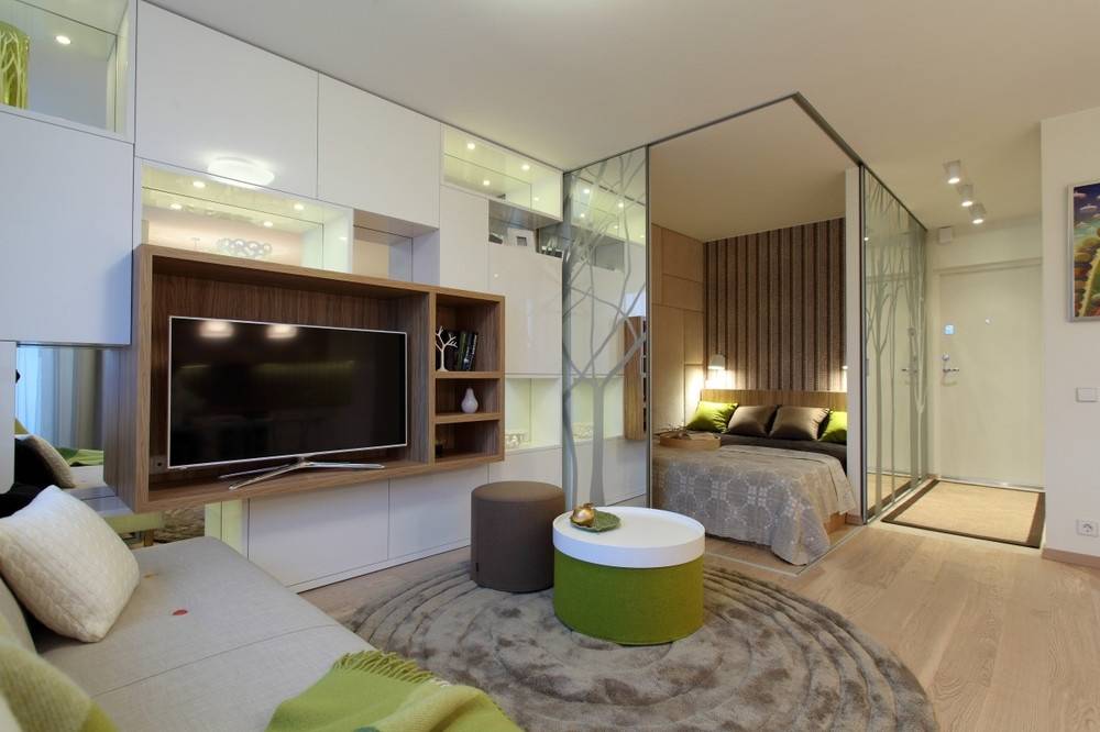 Дизайн однокомнатной квартиры. фото интерьера 1 комнатных квартир